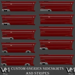 Custom 6series Sideskirts and Stripe Pack for Scania Rjl R&4 Series