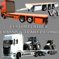 Custom Flatbed Chassis and Trailer Combo for RJL & Next Gen Scania