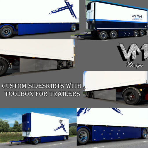 Custom Sideskirts with Toolbox for Trailers