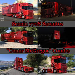 Scania 770S Sarantos "Conor McGregor" Truck and Trailer Combo (Standalone) (no skin)