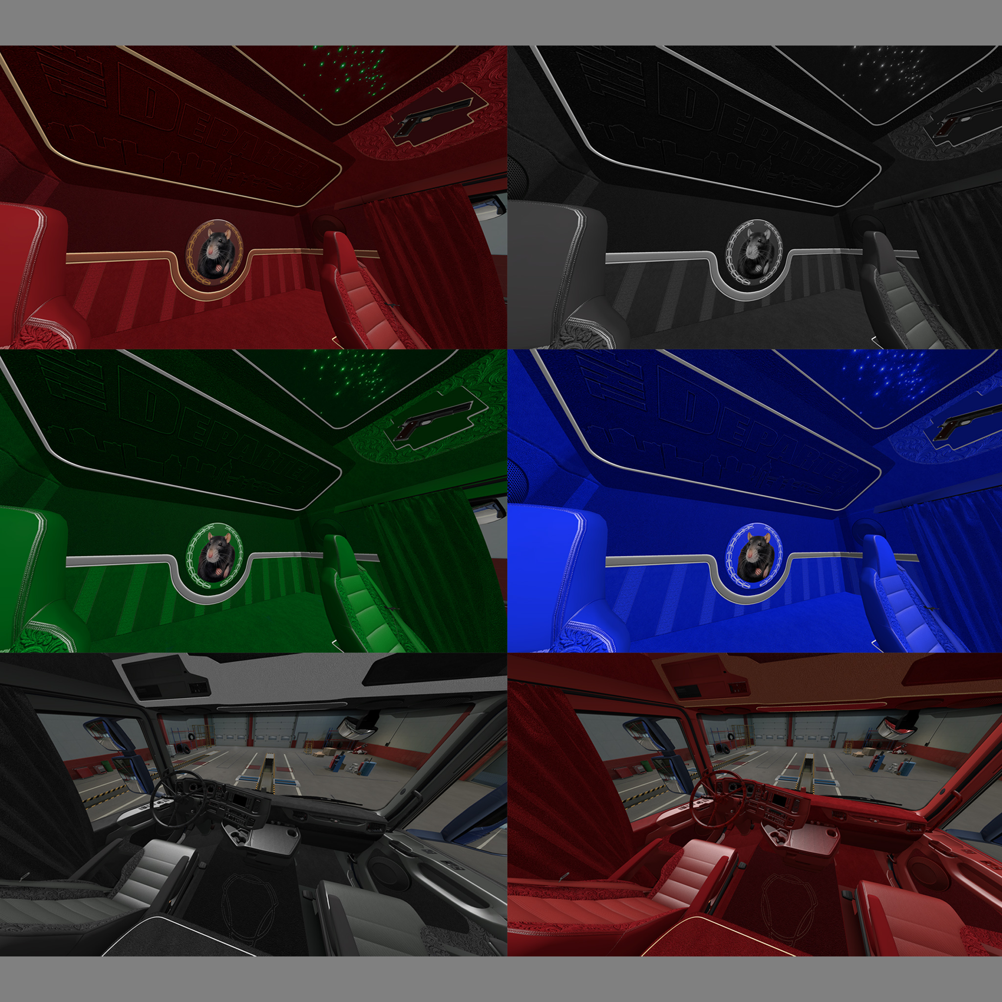 Scania "The Departed" Interior Pack LHD & RHD & Smartdash (SCS & Eugene)