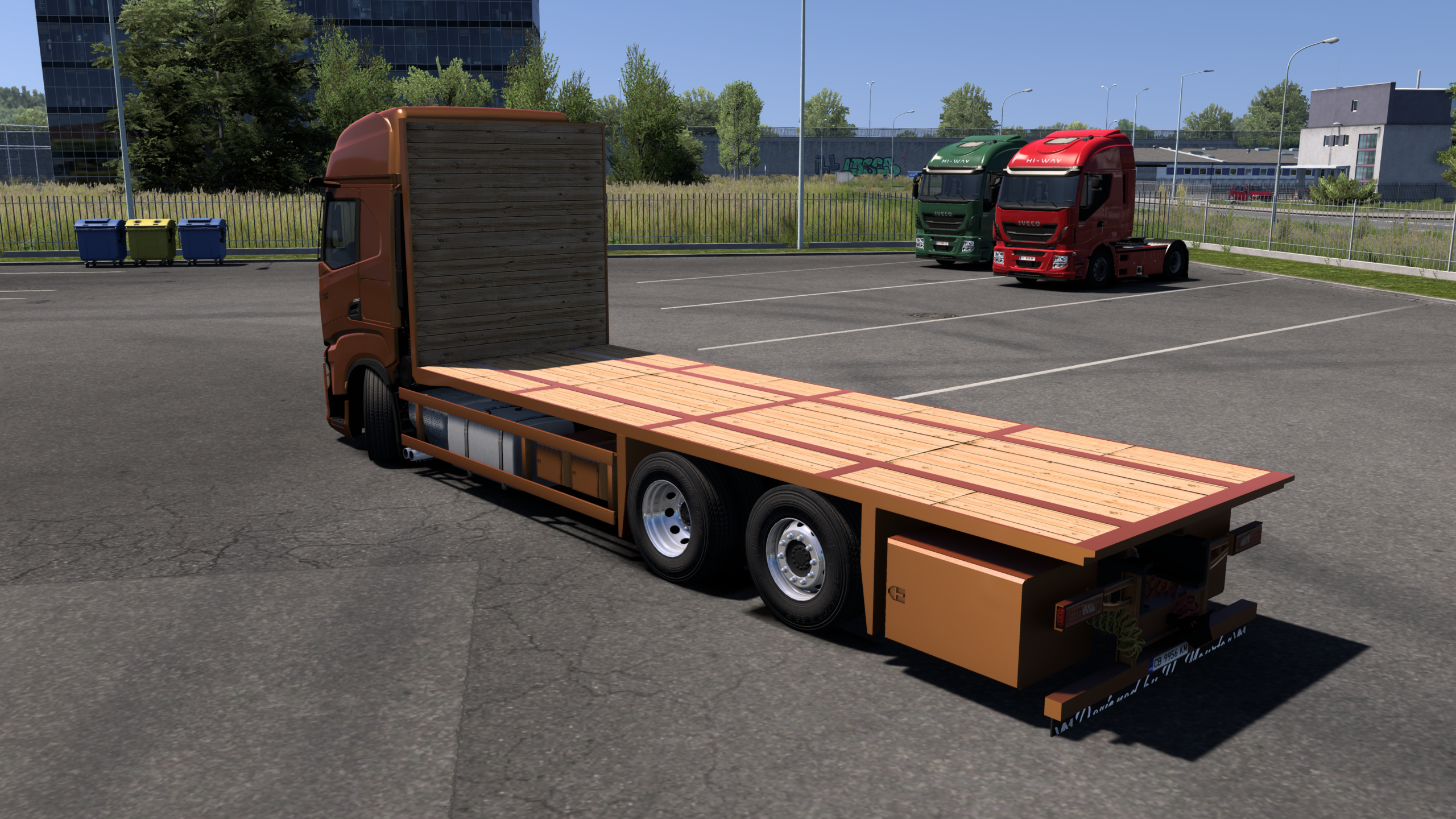 Custom Flatbed Chassis and Trailer Combo Pack - Image 11